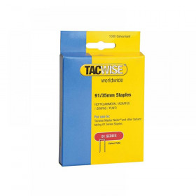 Tacwise 91 Narrow Crown Staples 35mm - Electric Tackers (Pack 1000)