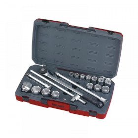Teng Tools T3418-6 Socket Set of 18 Metric 3/4in Drive