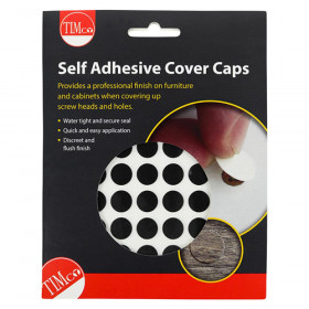 TIMco Adhesive Caps Black 13mm Pack 112