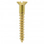 Timco 12212CBS Solid Brass Timber Screws - Slot - Countersunk 12 X 2 1/2 Box 100