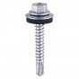 Timco ZL19W16 Self-Drilling Screws - Hex - For Light Section Steel - Zinc - With Epdm Washer 5.5 X 19 Bag 100