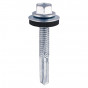 Timco ZH55W16 Self-Drilling Screws - Hex - For Heavy Section Steel - Zinc - With Epdm Washer 5.5 X 55 Bag 100