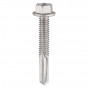Timco H65B Metal Construction Heavy Section Screws - Hex - Self-Drilling - Exterior - Silver Organic 5.5 X 65 Box 100