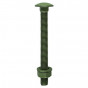 Timco 10100INCB Carriage Bolts Hex Nuts & Form A Washers - Dome - Exterior - Green M10 X 100 Bag 10
