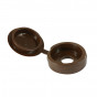 Timco LHCCBROWNP Hinged Screw Caps - Large - Brown To Fit 5.0 To 6.0 Screw TIMpac 50