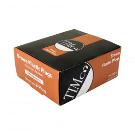 TIMco Plastic Plugs - Brown 36mm Box 100