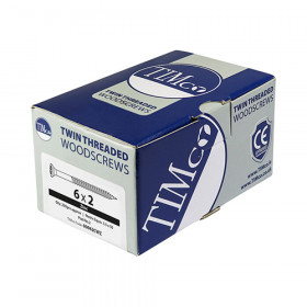 TIMco Twin Woodscrew PZ2 CSK - BZP 8 x 1 Box 200