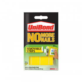 UniBond No More Nails Removable Pads 19mm x 40mm (Pack of 10)
