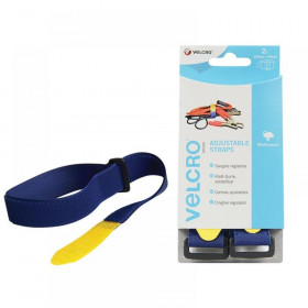 Velcro VELCRO Brand Adjustable Straps (2) 25mm x 46cm Blue
