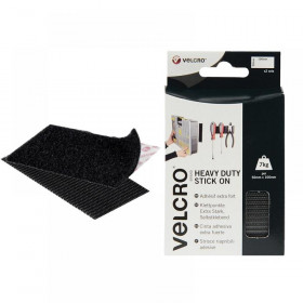 Velcro VELCRO Brand Heavy-Duty Stick On Strips (2) 50 x 100mm Black