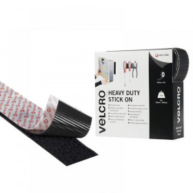 Velcro VELCRO Brand Heavy-Duty Stick On Tape 50mm x 5m Black