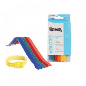 Velcro VELCRO Brand ONE-WRAP Reusable Ties (5) 12mm x 20cm Multi-Colour
