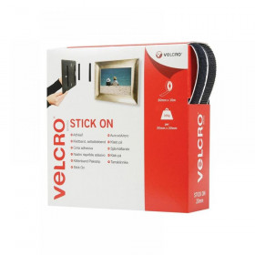 Velcro VELCRO Brand Stick On Tape 20mm x 10m Black