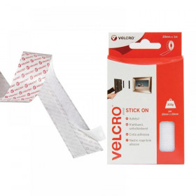 Velcro VELCRO Brand Stick On Tape 20mm x 1m White