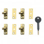 Yale Locks V-8K118-4-EB 8K118 Economy Window Lock Electro Brass Finish Pack Of 4 Visi