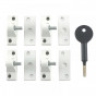 Yale Locks V-8K118-4-WE 8K118 Economy Window Lock White Finish Pack Of 4 Visi