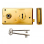 Yale Locks 60401305025 P401 Rim Lock Polished Brass Finish 138 X 76Mm Visi