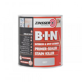 Zinsser B.I.N Primer, Sealer & Stain Killer Paint Grey 1 litre