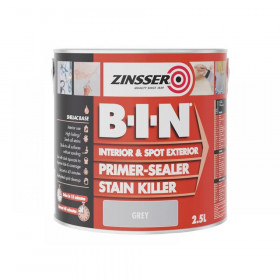 Zinsser B.I.N Primer, Sealer & Stain Killer Paint Grey 2.5 litre