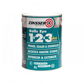 Zinsser Bulls Eye 1-2-3 Plus Primer, Sealer & Stain Killer White 1 litre
