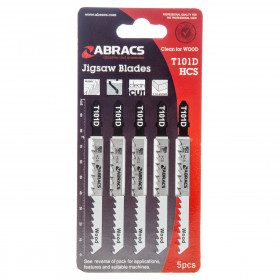 Abracs T101D Jigsaw Blades For Wood (5 Pack)