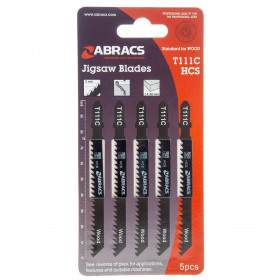 Abracs T111C Jigsaw Blades For Wood (5 Pack)