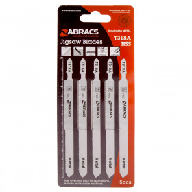 Abracs T318A Jigsaw Blades For Metal (5 Pack)