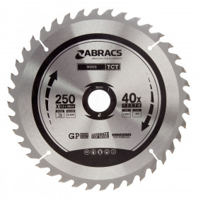 Abracs Tct25040 Tct Circular Saw Blade For Wood 250 X 30Mm X 40T