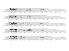 Bluespot Tools 19000 Hcs Reciprocating Saw Blade 240Mm X 5 Tpi Pack Of 5