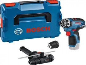 Bosch 06019H300B Gsr 12V-35 Fc Pro Flexiclick Drill Driver + 2 Attachments 12V Bare Unit
