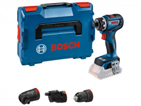 Bosch 06019K6203 Gsr 18V-90 Fc Pro Flexiclick Drill Driver + 3 Attachments In Case 18V Bare Unit