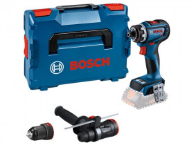 Bosch 06019K6204 Gsr 18V-90 Fc Pro Flexiclick Drill Driver + 2 Attachments In Case 18V Bare Unit