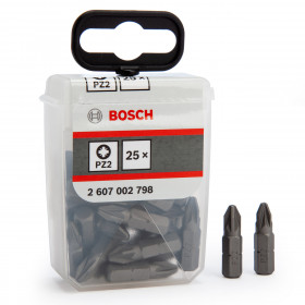 Bosch 2607002798 Pz2 Extra Hard Screwdriver Bits (Pack Of 25)