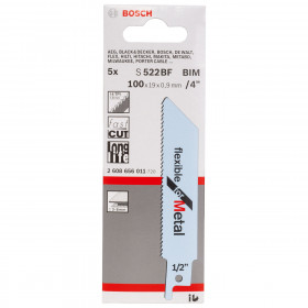 Bosch S522Bf (2608656011) Reciprocating Saw Blades For Metal (Pack Of 5)