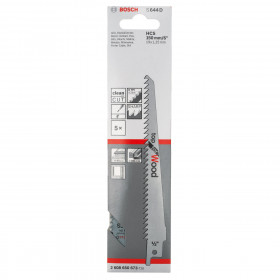 Bosch S644D (2608650673) Reciprocating Saw Blades For Wood 150Mm (Pack Of 5)
