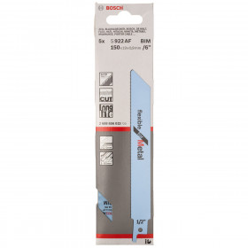 Bosch S922Af Thin Metal Cutting Reciprocating Saw Blade 150Mm (Pack Of 5)