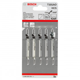 Bosch T101Ao Clean For Wood Jigsaw Blades (5 Pack)