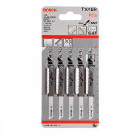 Bosch T101Br Clean For Wood Jigsaw Blades (5 Pack)
