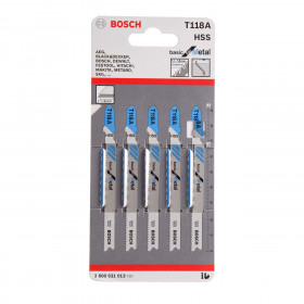 Bosch T118A Basic For Metal Jigsaw Blades (5 Pack)