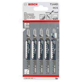Bosch T144D Speed For Wood Jigsaw Blades (5 Pack)
