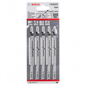 Bosch T345Xf Progressor For Wood & Metal Jigsaw Blades (5 Pack)