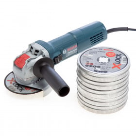 Bosch X Lock Angle Grinder 110V With 50 Metal Cutting Discs
