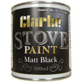 Clarke 6910200 Sp5 Heat Resistant Stove Paint - Matt Black (500Ml)