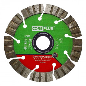 Coreplus CORDBGP125 General Purpose Diamond Blades, 125Mm (Box Of 1)