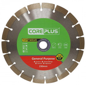 Coreplus CORDBTT12230 General Purpose Diamond Blades Top Twelve, 230Mm (Box Of 1)