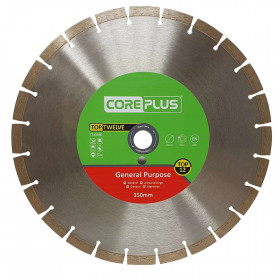 Coreplus CORDBTT12350 General Purpose Diamond Blades Top Twelve, 350Mm (Box Of 1)