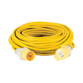 Defender E85233 Extension Lead Yellow 2.5Mm2 16A 25M, 110V Each 1