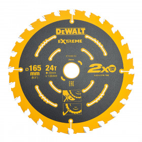 Dewalt Dt10300 Extreme Framing Circular Saw Blade For Wood 165 X 20Mm X 24T