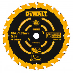 Dewalt Dt10302 Extreme 2Nd Fix Circular Saw Blade 184Mm X 16Mm X 24T