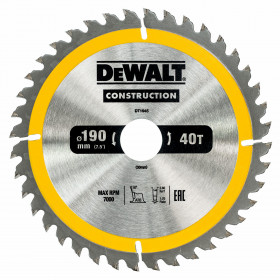 Dewalt Dt1945 Construction Circular Saw Blade 190 X 30Mm X 40T